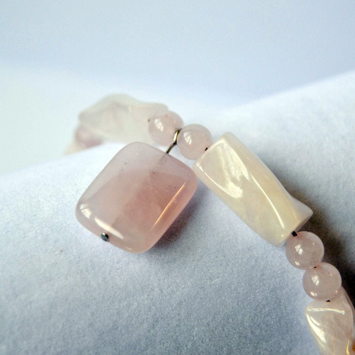 Rose Quartz Bead Bracelet